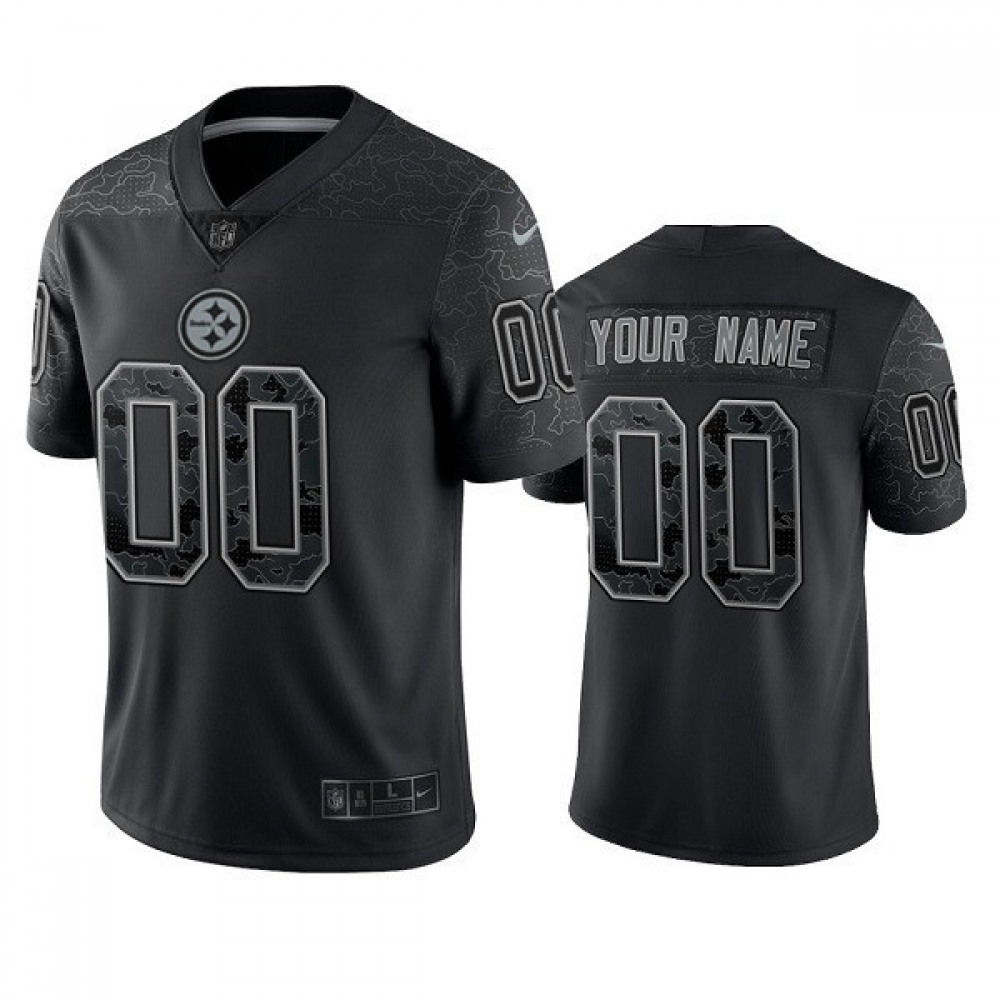 Men’s Pittsburgh Steelers Active Player Custom Reflective Limited Stitched Jersey