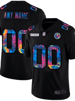 Men's Pittsburgh Steelers Customized 2020 Black Crucial Catch Limited Stitched Jersey