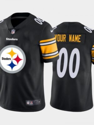 Men's Pittsburgh Steelers Customized Black 2020 Team Big Logo Stitched Limited Jersey