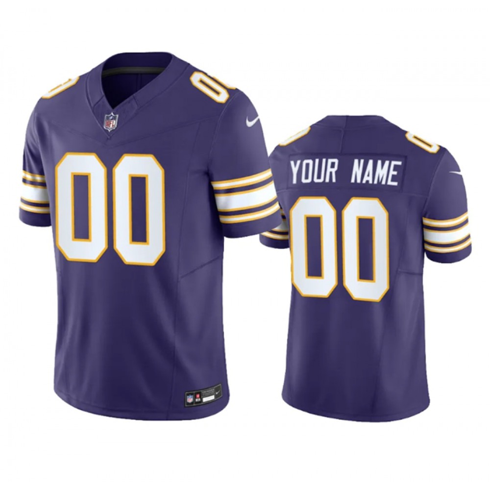 Men’s Minnesota Vikings Active Player Custom Purple 2023 F.U.S.E. Vapor Untouchable Limited Stitched Jersey