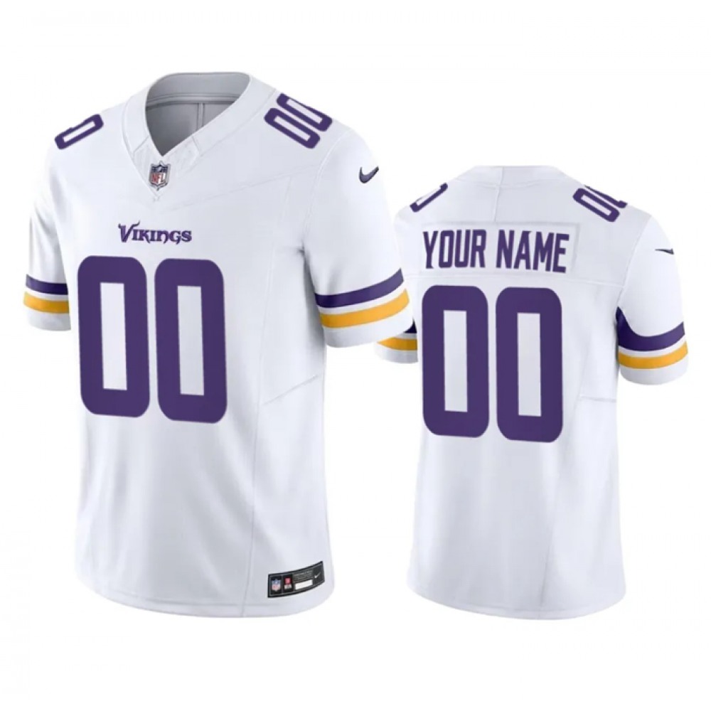 Men’s Minnesota Vikings Active Player Custom White 2023 F.U.S.E. Vapor Untouchable Stitched Jersey