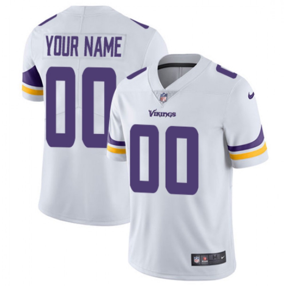 Women’s Minnesota Vikings Customized White Vapor Untouchable Stitched Jersey(Run Small)