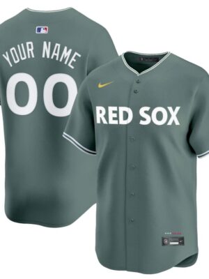 Men's Boston Red Sox Custom Nike Green 2025 City Connect Elite Player Jersey