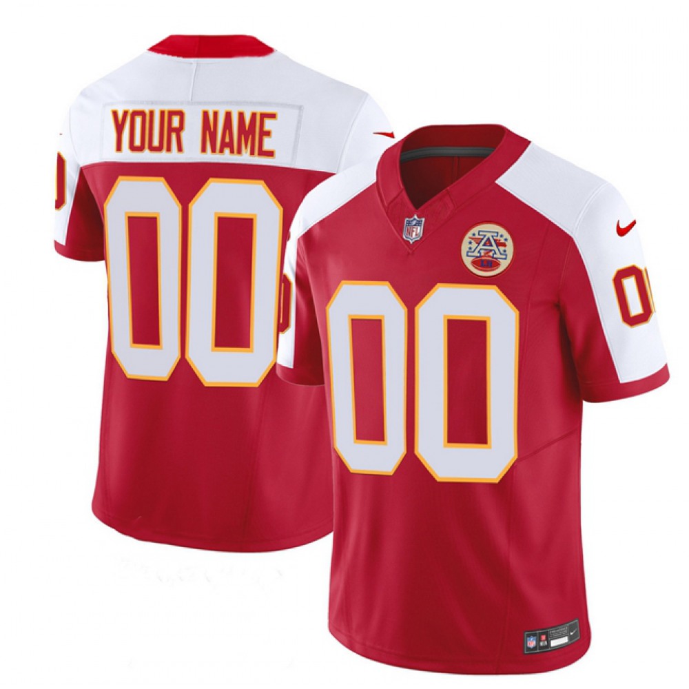 Men’s Kansas City Chiefs Active Player Custom Red/White 2023 F.U.S.E. Vapor Untouchable Limited Stitched Jersey