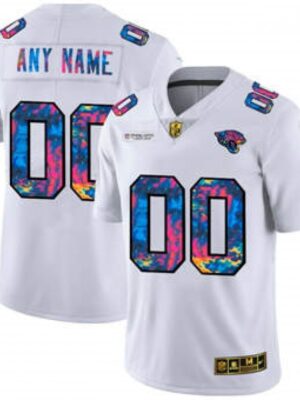 Men's Jacksonville Jaguars Customized 2020 White Crucial Catch Limited Stitched Jersey