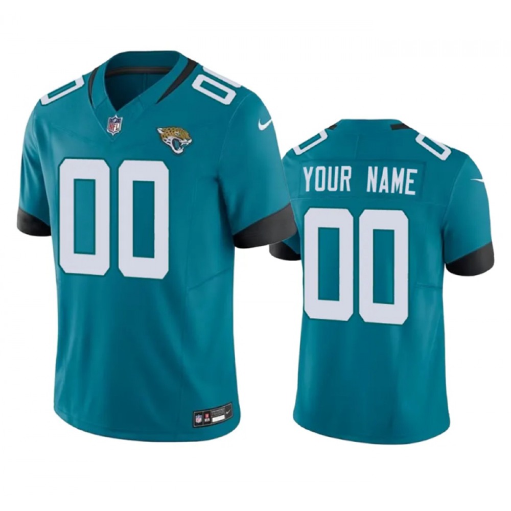 Men’s Jacksonville Jaguars Active Player Custom Teal 2023 F.U.S.E Vapor Untouchable Limited Stitched Jersey