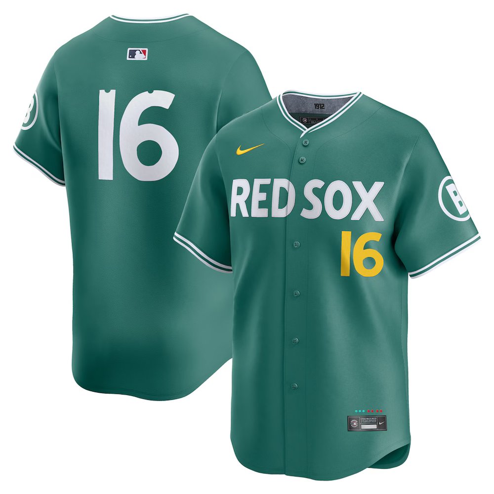 Men’s Boston Red Sox #16 Jarren Duran Nike Green 2025 City Connect Limited Player Jersey