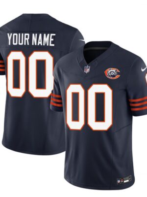 Men's Chicago Bears Active Player Custom 2023 F.U.S.E. Navy Throwback Limited Stitched Football Jersey