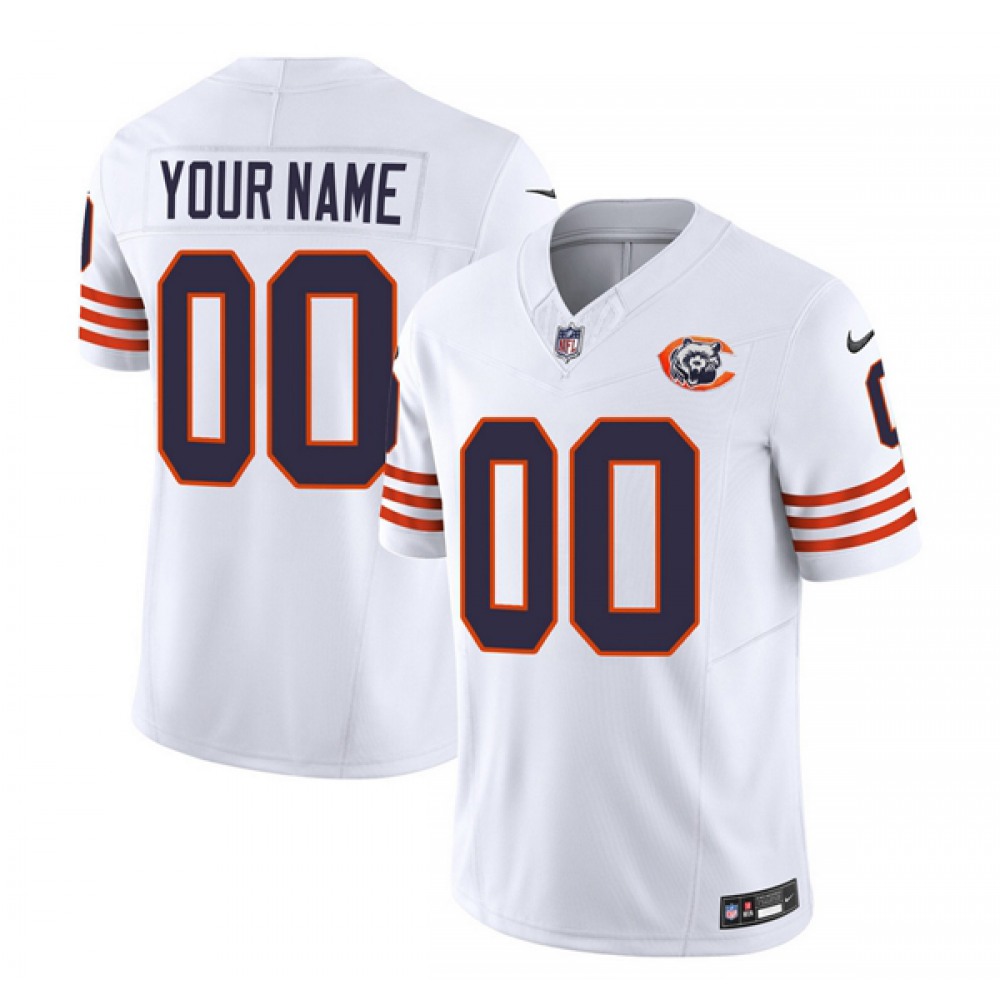 Men’s Chicago Bears Active Player Custom 2023 F.U.S.E. White Throwback Limited Stitched Football Jersey
