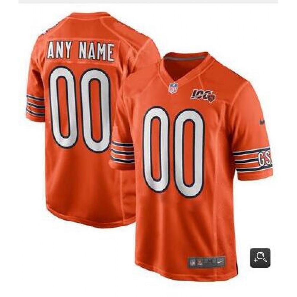 Men’s Chicago Bears Customized Orange 2019 100th Season Limited Stitched NFL Game Jersey