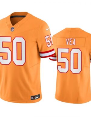 Men's Tampa Bay Buccaneers #50 Vita Vea Orange 2023 F.U.S.E. Throwback Limited Stitched Jersey