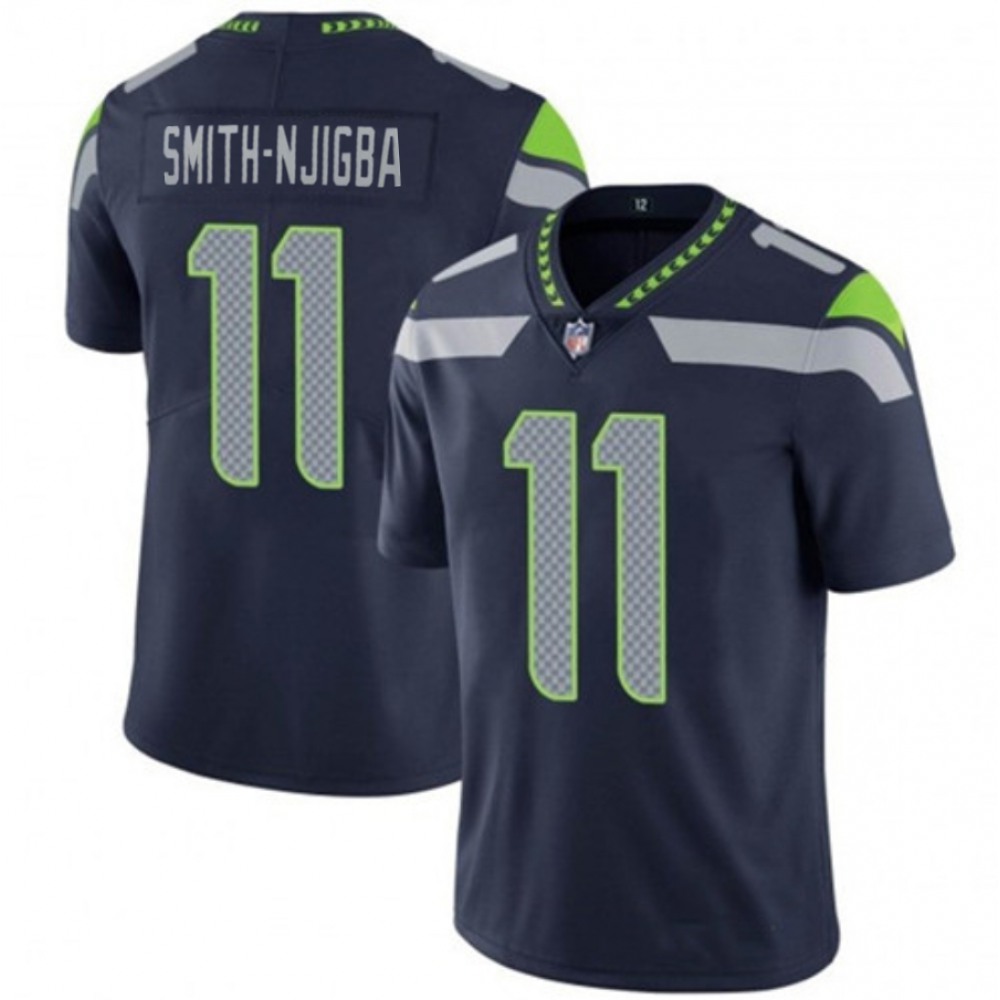 Men’s Seattle Seahawks #11 Jaxon Smith-Njigba Navy 2023 Draft Vapor Untouchable Stitched Jersey