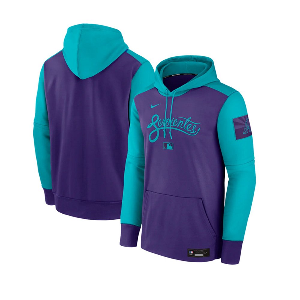 Men’s Arizona Diamondbacks Purple 2025 City Connect Collection Therma Pullover Hoodie