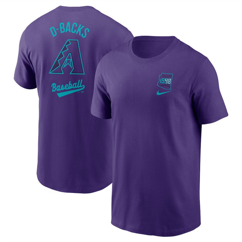 Men’s Arizona Diamondbacks Purple 2025 City Connect Two-Hit T-Shirt