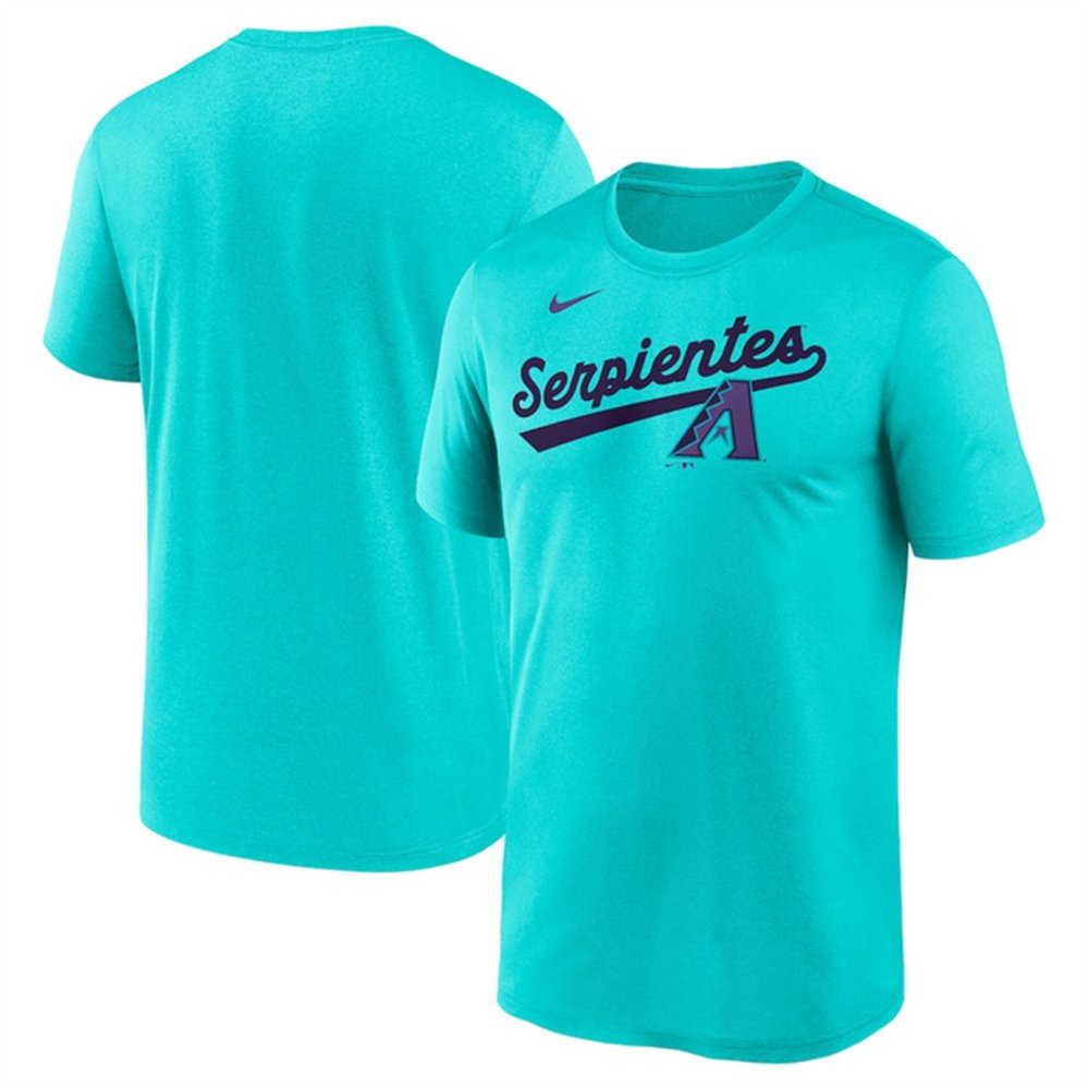 Men’s Arizona Diamondbacks Teal 2025 City Connect Script Legend Performance T-Shirt