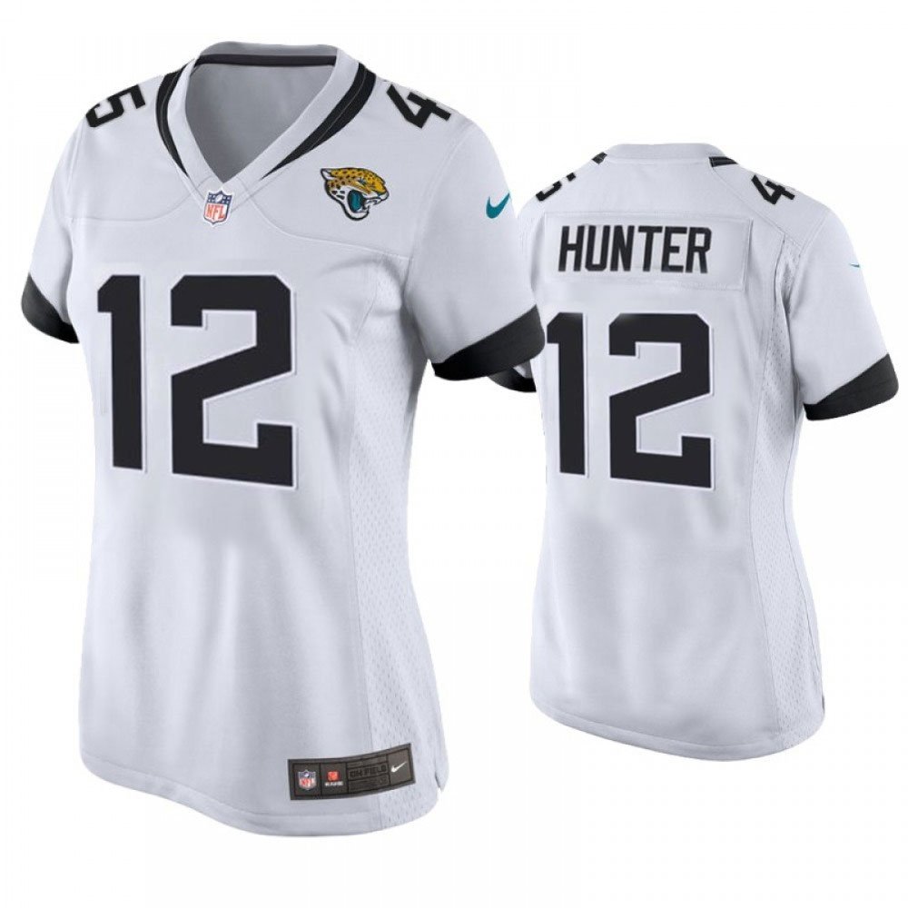 Women’s Jacksonville Jaguars #12 Travis Hunter Nike White 2025 NFL Draft First Round Pick Alternate Game Player Jersey