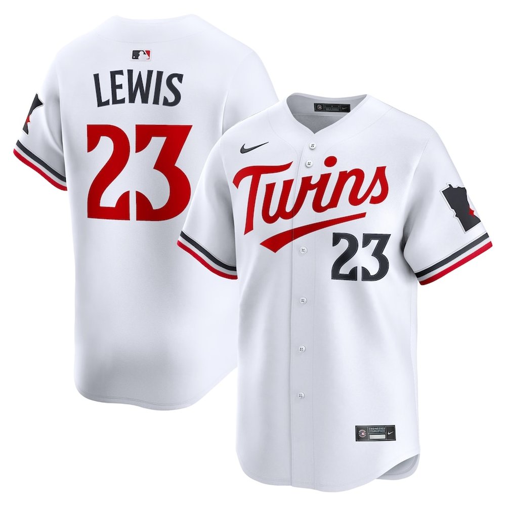 Men’s Minnesota Twins #23 Royce Lewis Nike White Home Limited Player Jersey
