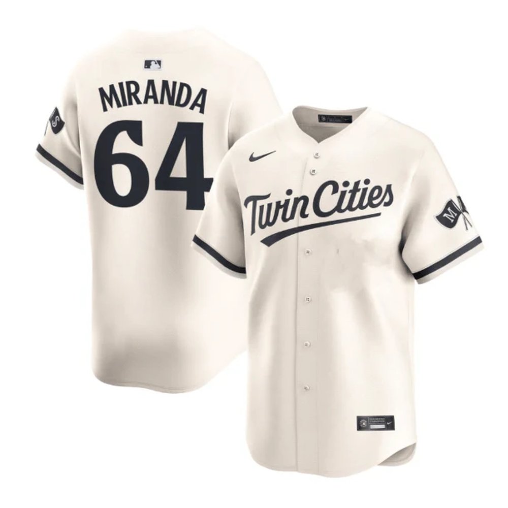 Men’s Minnesota Twins #64 Jose Miranda Nike White Home Limited Player Jersey