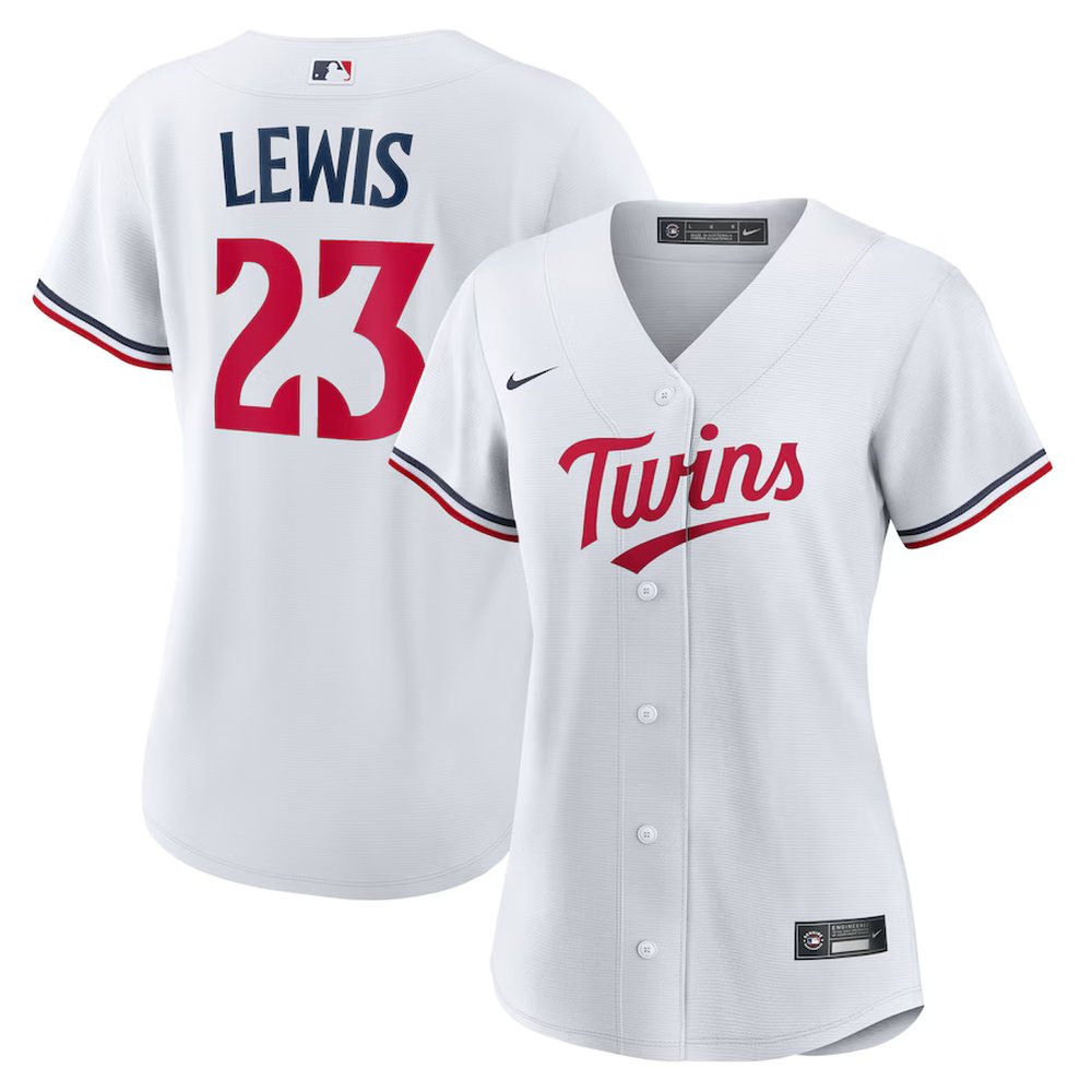 Women’s Minnesota Twins #23 Royce Lewis Nike White Home Replica Jersey