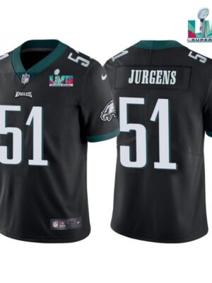 Men's Philadelphia Eagles #51 Cam Jurgens Black Super Bowl LVII Vapor Untouchable Limited Stitched Jersey