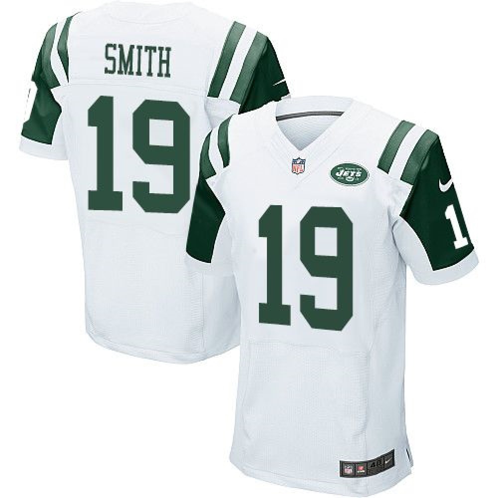 Jets #19 Devin Smith White Men’s Stitched NFL Elite Jersey
