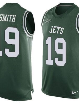 Jets #19 Devin Smith Green Team Color Men's Stitched NFL Limited Tank Top Jersey