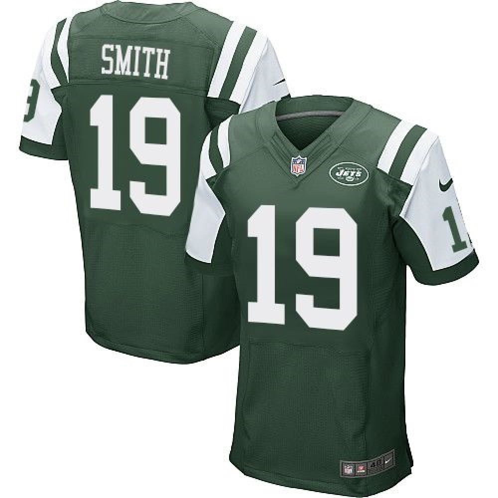 Jets #19 Devin Smith Green Team Color Men’s Stitched NFL Elite Jersey