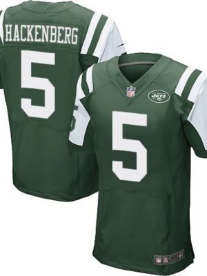 Jets #5 Christian Hackenberg Green Team Color Men's Stitched NFL Elite Jersey