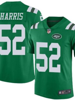 Jets #52 David Harris Green Men's Stitched NFL Elite Rush Jersey