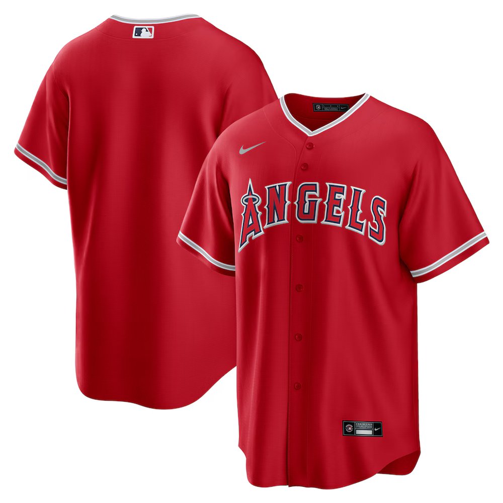 Men’s Los Angeles Angels Nike Red Alternate Replica Team Jersey
