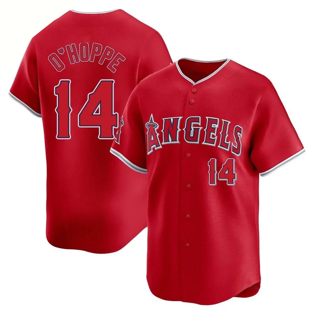 Men’s Los Angeles Angels #14 Logan O’Hoppe Nike Red Home Replica Jersey