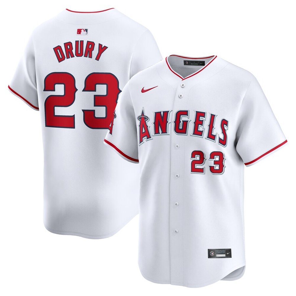 Men’s Los Angeles Angels #23 Brandon Drury Nike White Home Limited Player Jersey