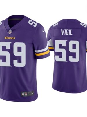 Men's Minnesota Vikings #59 Nick Vigil Purple Vapor Untouchable Limited Stitched Jersey