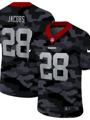 Men's Las Vegas Raiders #28 Josh Jacobs Camo Limited Stitched Jersey