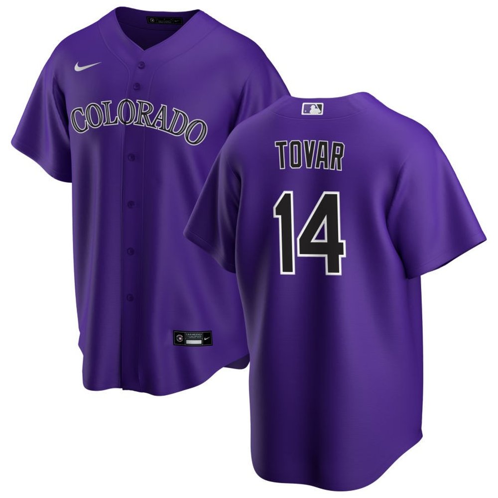 Men’s Colorado Rockies #14 Ezequiel Tovar Nike White Home Replica Jersey