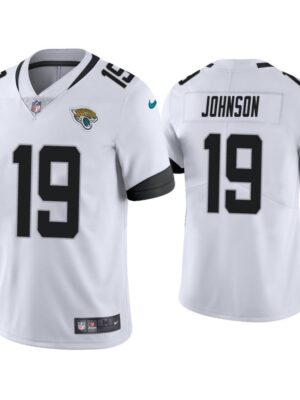 Men's Jacksonville Jaguars #19 Collin Johnson White Vapor Untouchable Limited Stitched Jersey