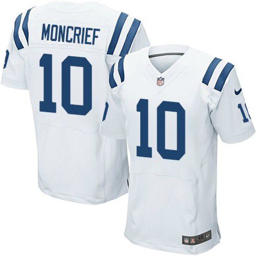 Colts #10 Donte Moncrief White Men’s Stitched NFL Elite Jersey