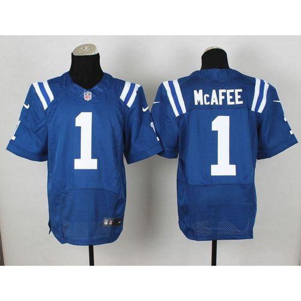 Colts #1 Pat McAfee Royal Blue Team Color Men’s Stitched NFL Elite Jersey