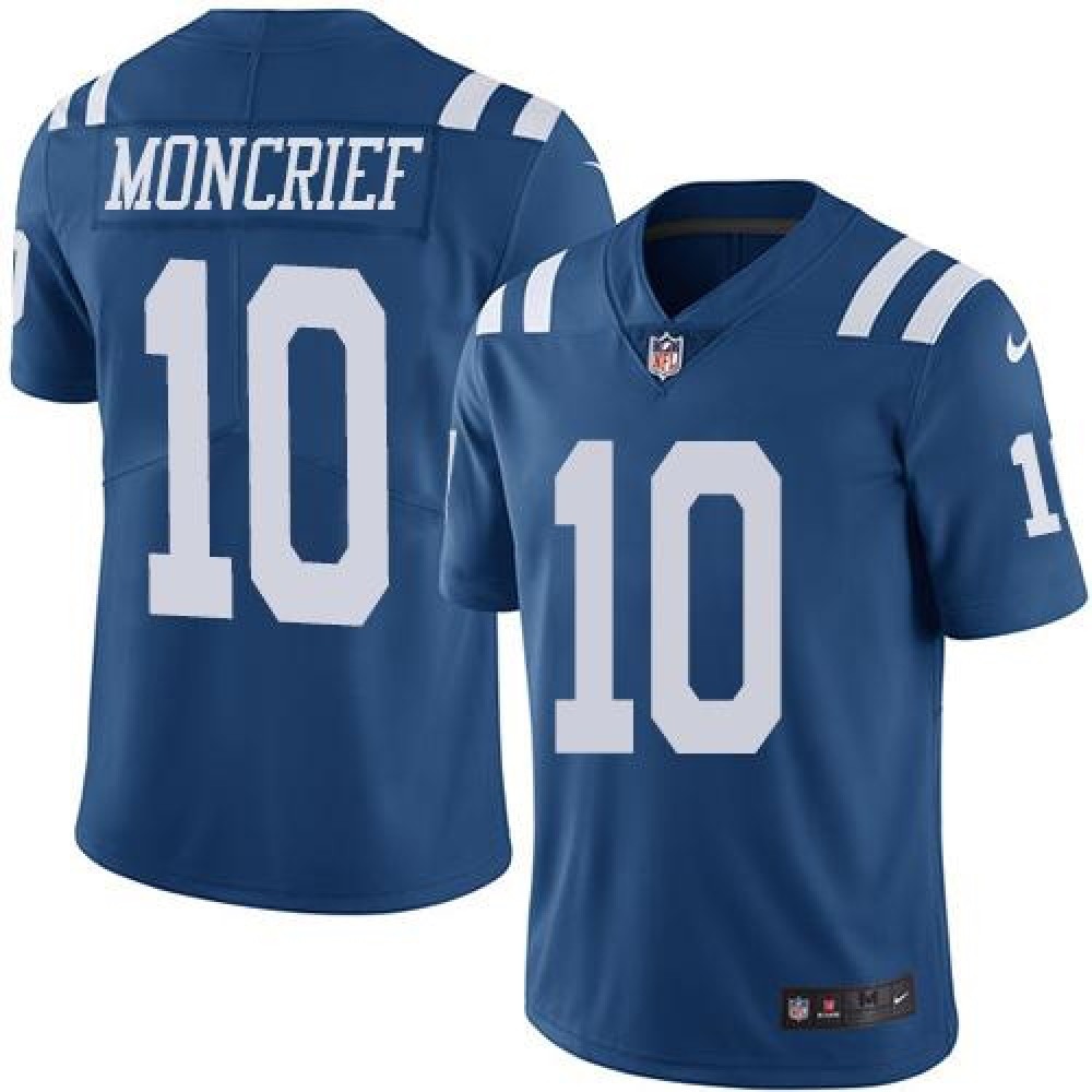 Colts #10 Donte Moncrief Royal Blue Men’s Stitched NFL Limited Rush Jersey
