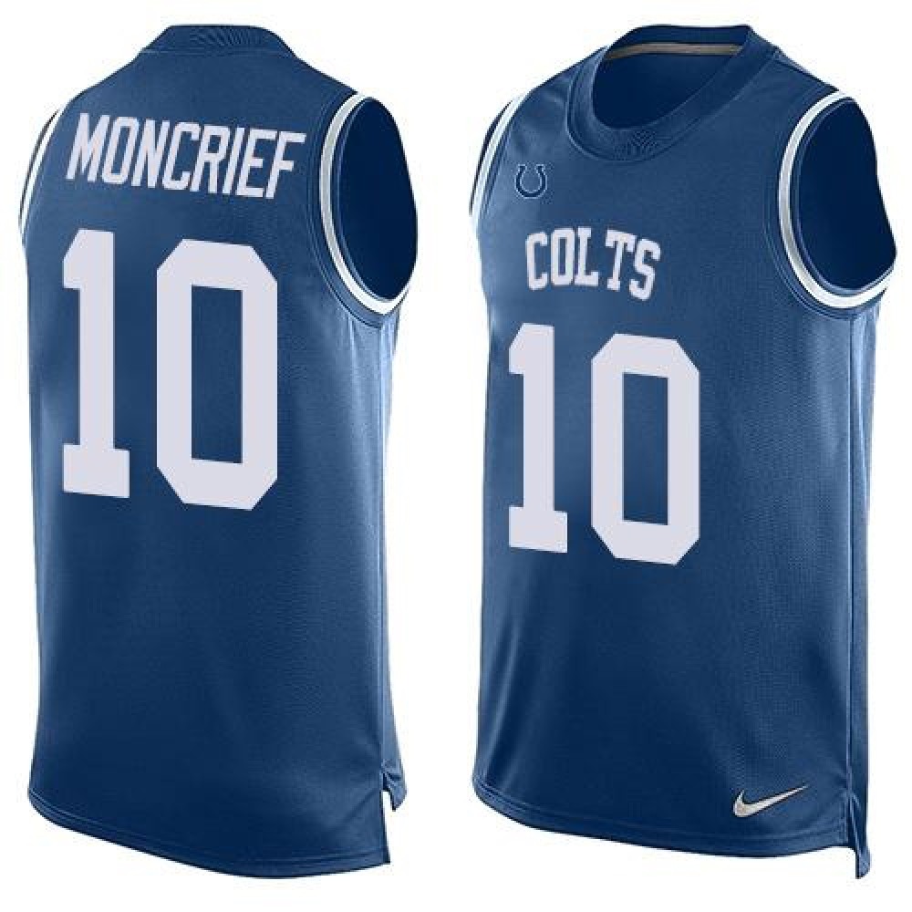 Colts #10 Donte Moncrief Royal Blue Team Color Men’s Stitched NFL Limited Tank Top Jersey