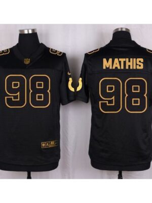 Colts #98 Robert Mathis Black Men's Stitched NFL Elite Pro Line Gold Collection Jersey