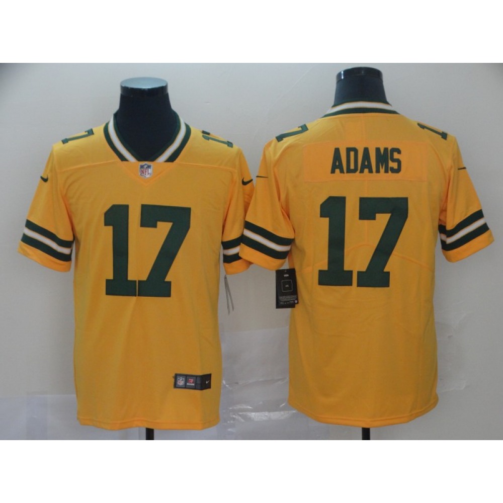 Men’s Green Bay Packers #17 Davante Adams Gold Inverted Legend Stitched NFL Jersey