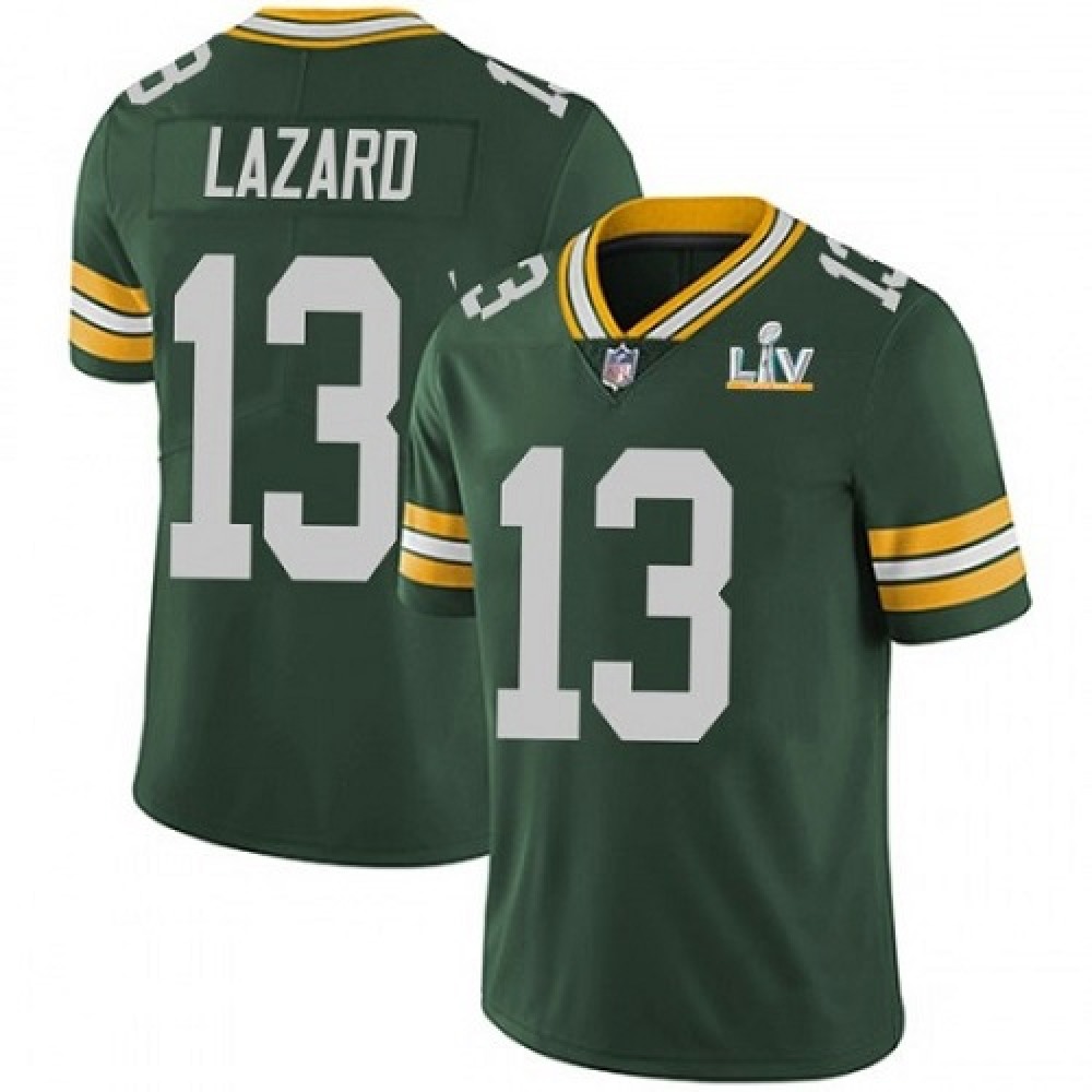 Men’s Green Bay Packers #13 Allen Lazard Green 2021 Super Bowl LV Stitched NFL Jersey