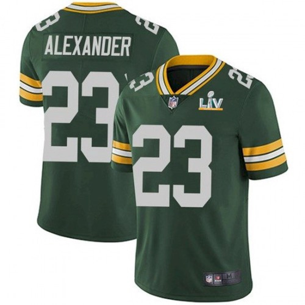 Men’s Green Bay Packers #23 Jaire Alexander Green 2021 Super Bowl LV Stitched NFL Jersey