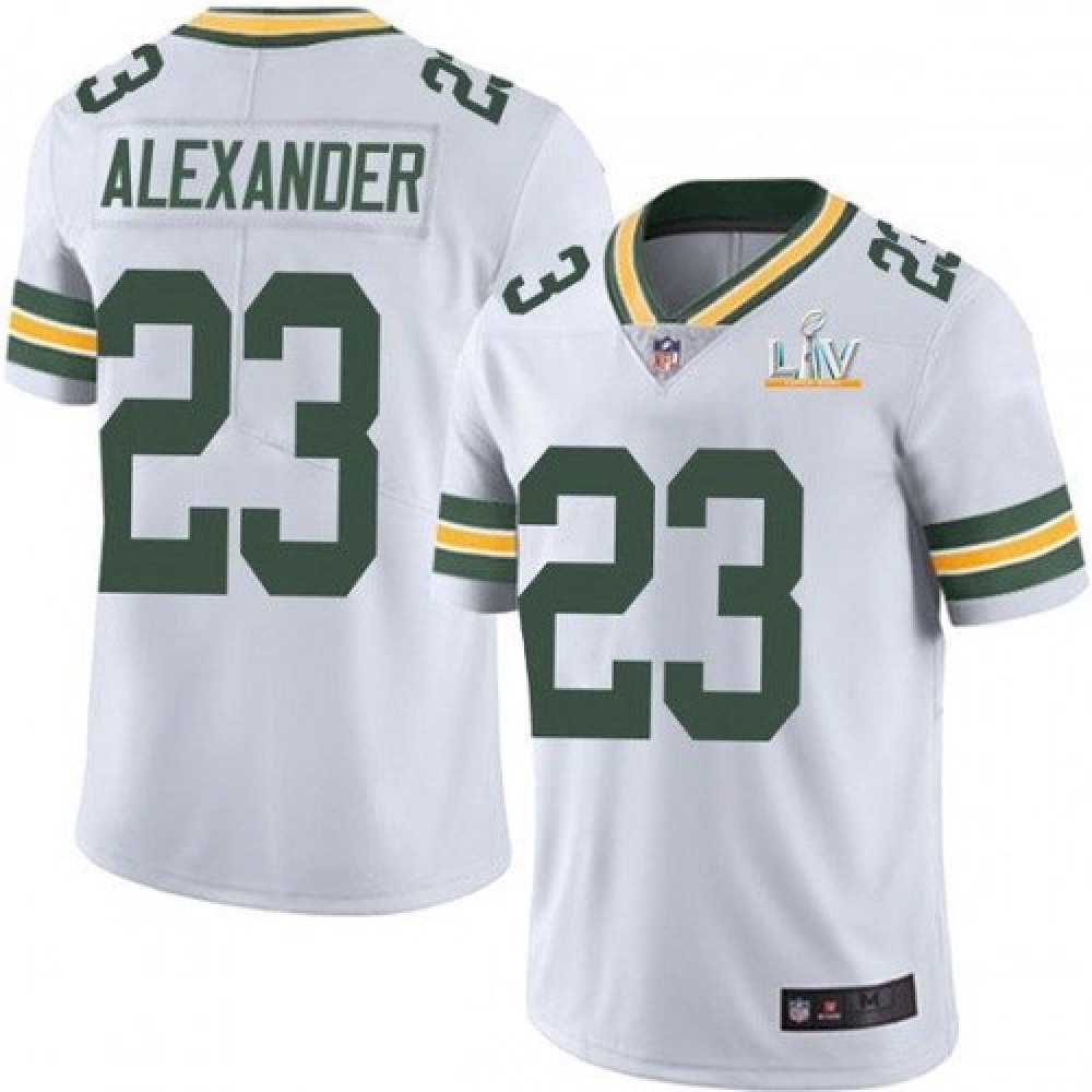 Men’s Green Bay Packers #23 Jaire Alexander White 2021 Super Bowl LV Stitched NFL Jersey