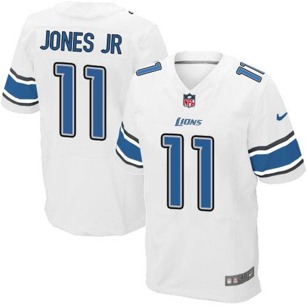 Lions #11 Marvin Jones Jr White Men’s Stitched NFL Elite Jersey