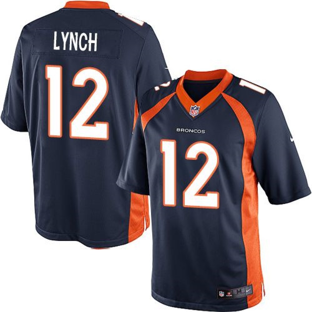 Broncos #12 Paxton Lynch Navy Blue Alternate Men’s Stitched NFL Limited Jersey