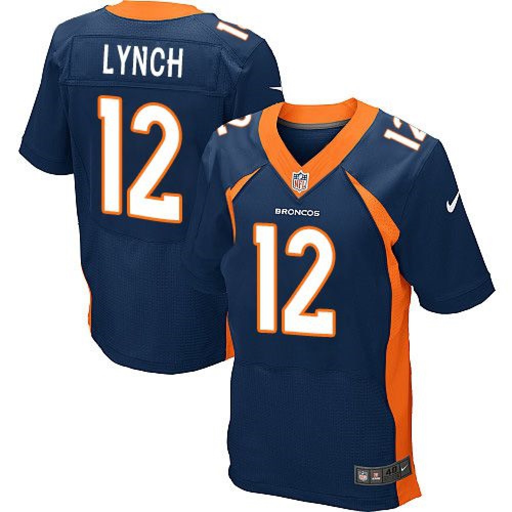 Broncos #12 Paxton Lynch Navy Blue Alternate Men’s Stitched NFL New Elite Jersey