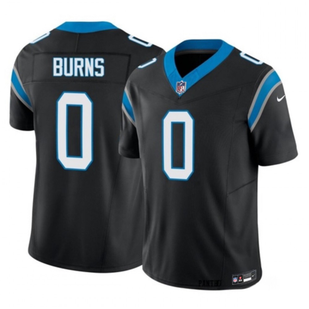 Men’s Carolina Panthers #0 Brian Burns Black 2023 F.U.S.E. Vapor Untouchable Stitched Football Jersey