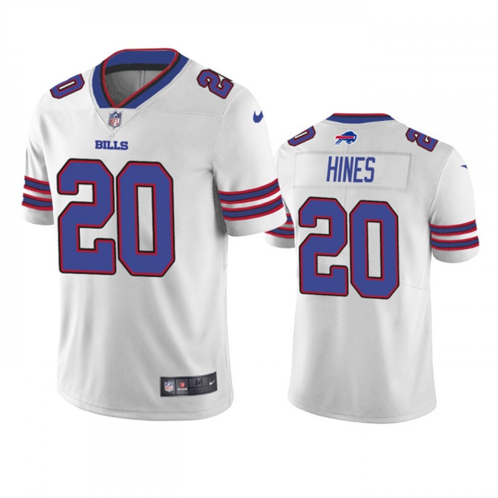 Men’s Buffalo Bills #20 Nyheim Hines White Vapor Untouchable Limited Stitched Jersey